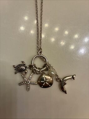 Arras Creations Fashion Trendy Starfish Turtle Dolphin Necklace Set for Women